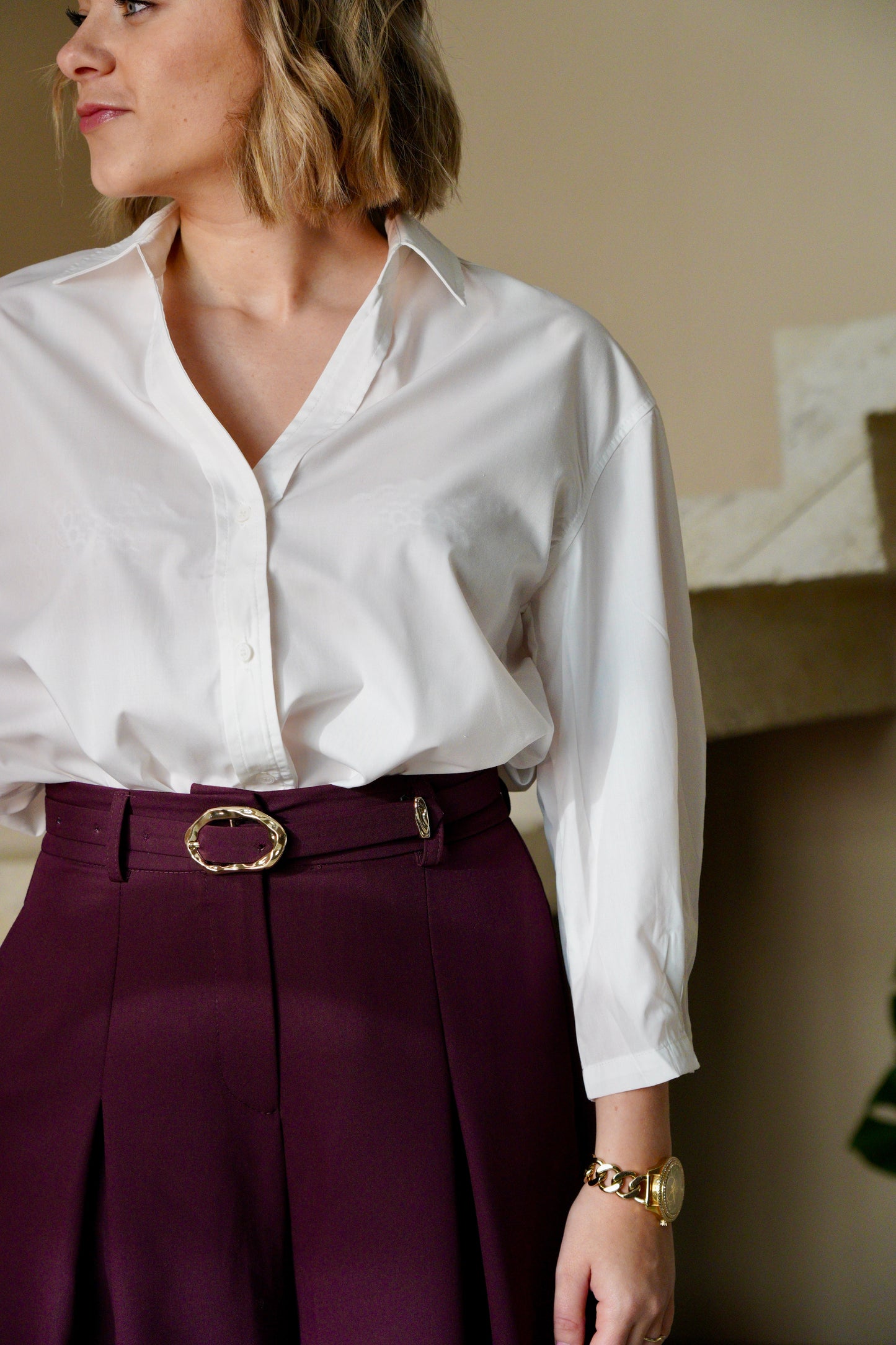 Pantalon palazzo Impérial - Modèle Jules Bordeaux