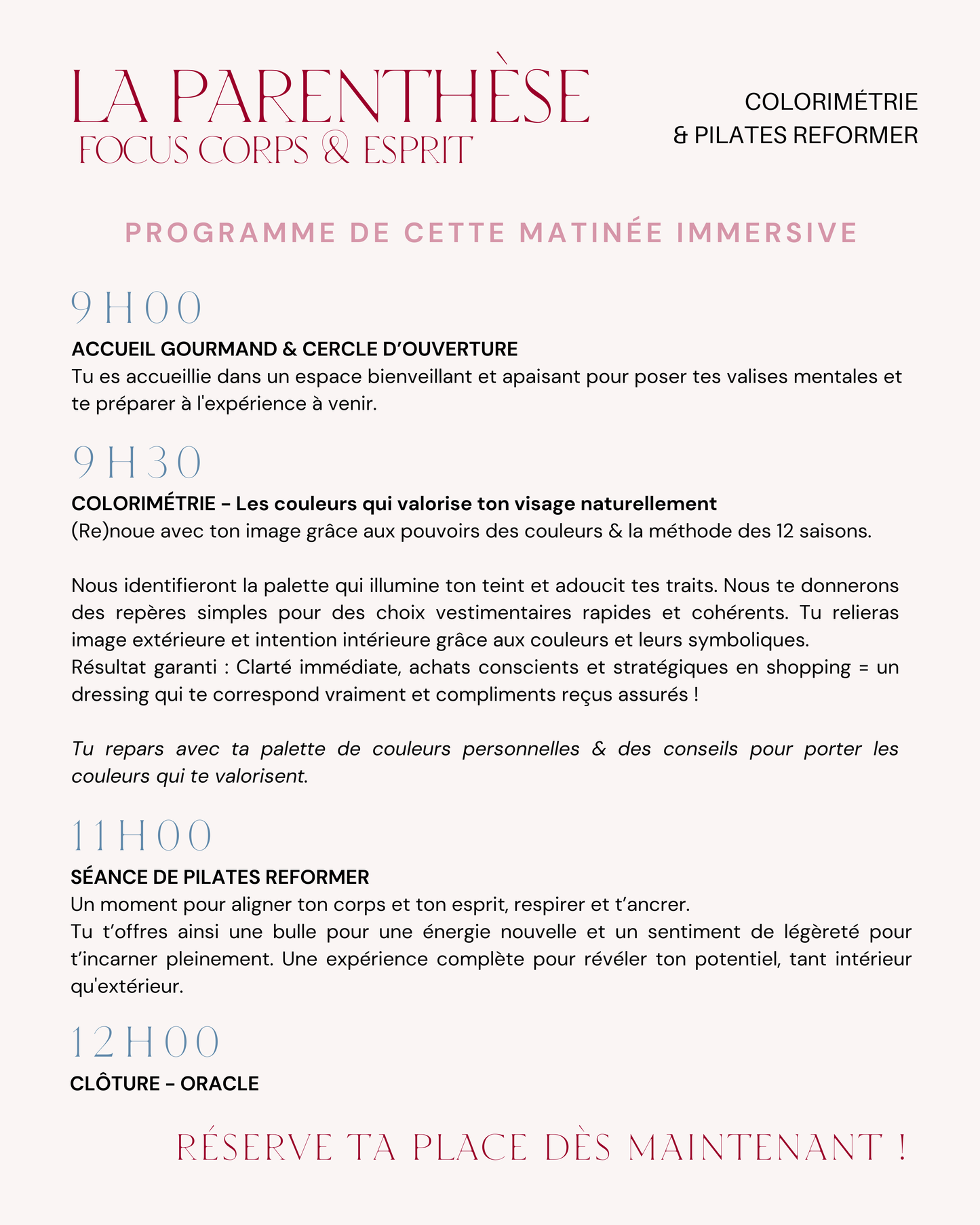 La Parenthèse - Lundi 13 avril - Matinée immersive