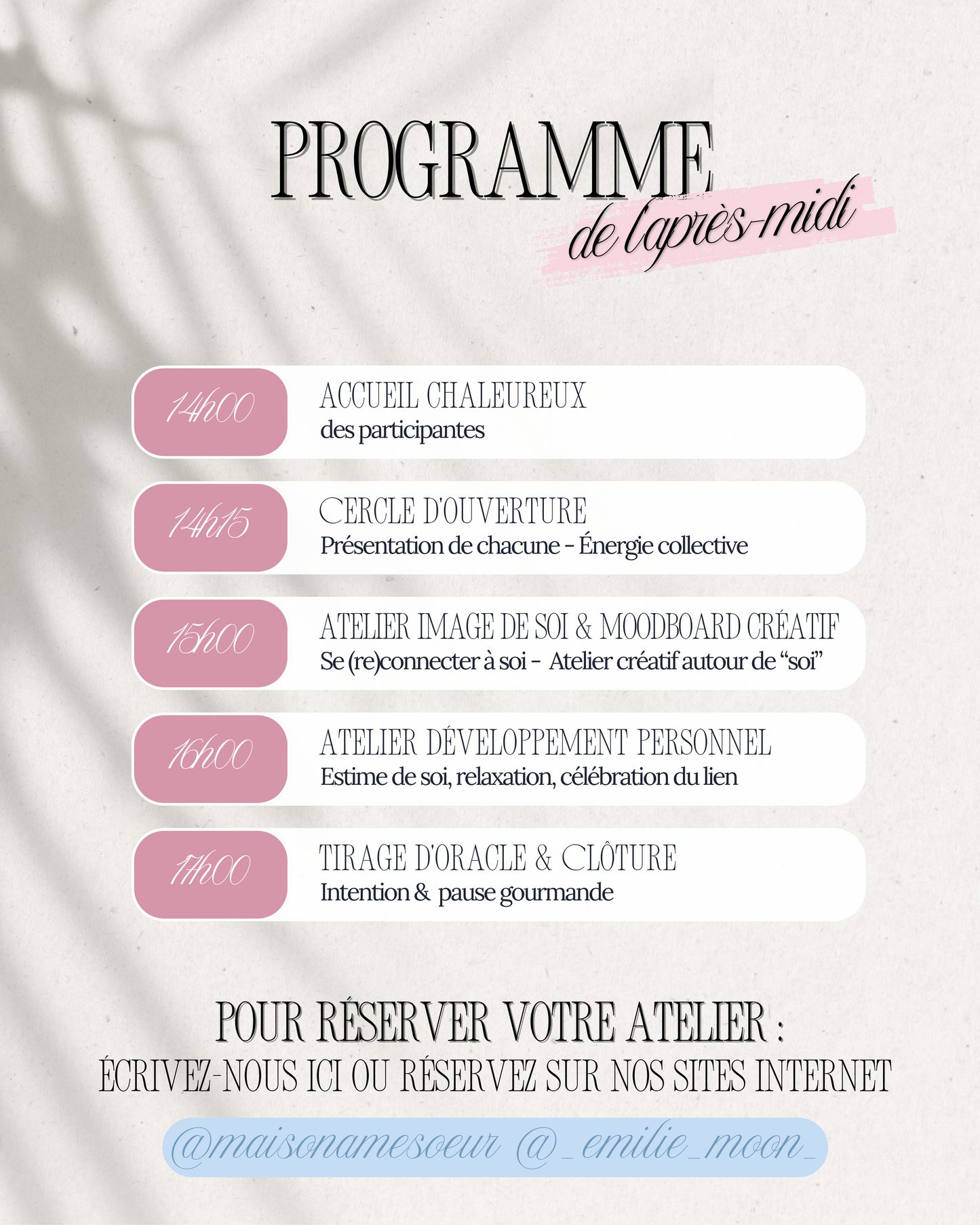 Atelier "Entre Elles" - Fête des mères