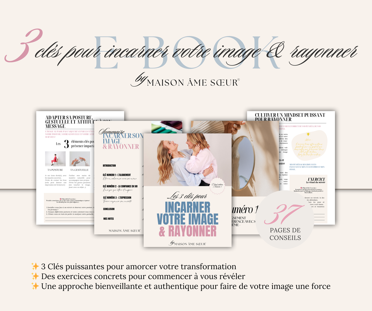 E-BOOK - Les 3 Clés pour Incarner votre Image & Rayonner
