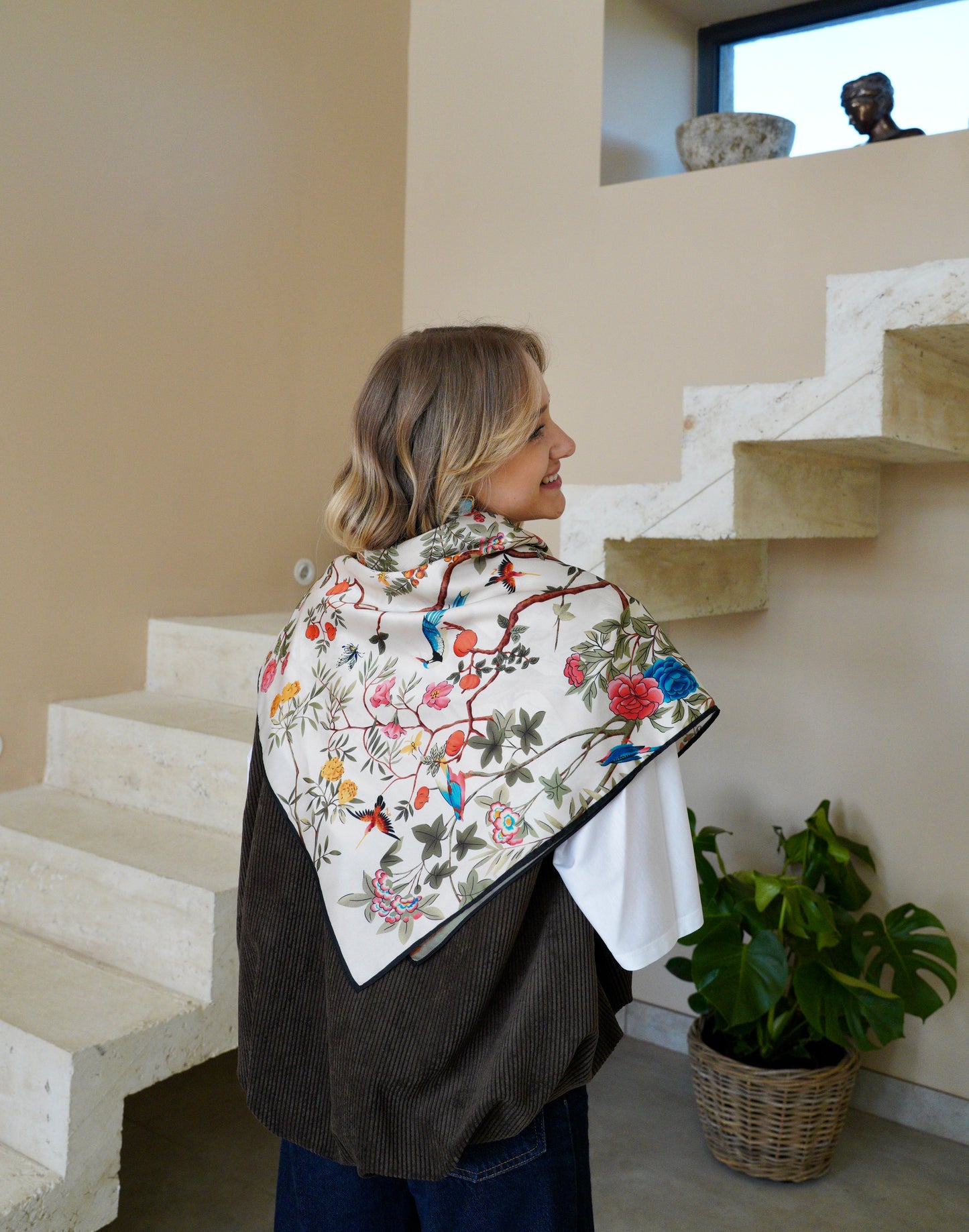 Foulard en soie - Modèle Romane