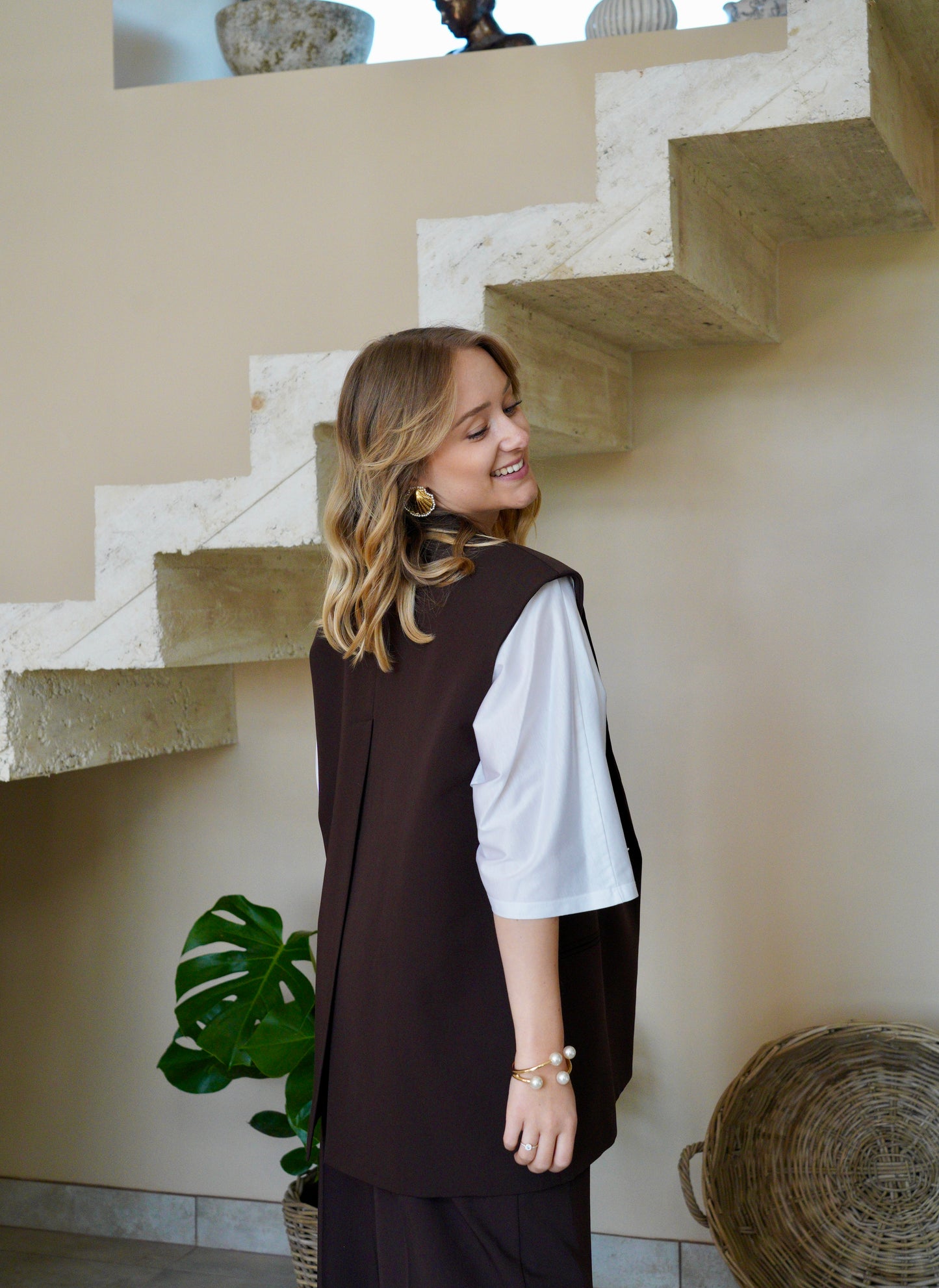 Blazer Impérial marron - Manches courtes - Modèle Henry