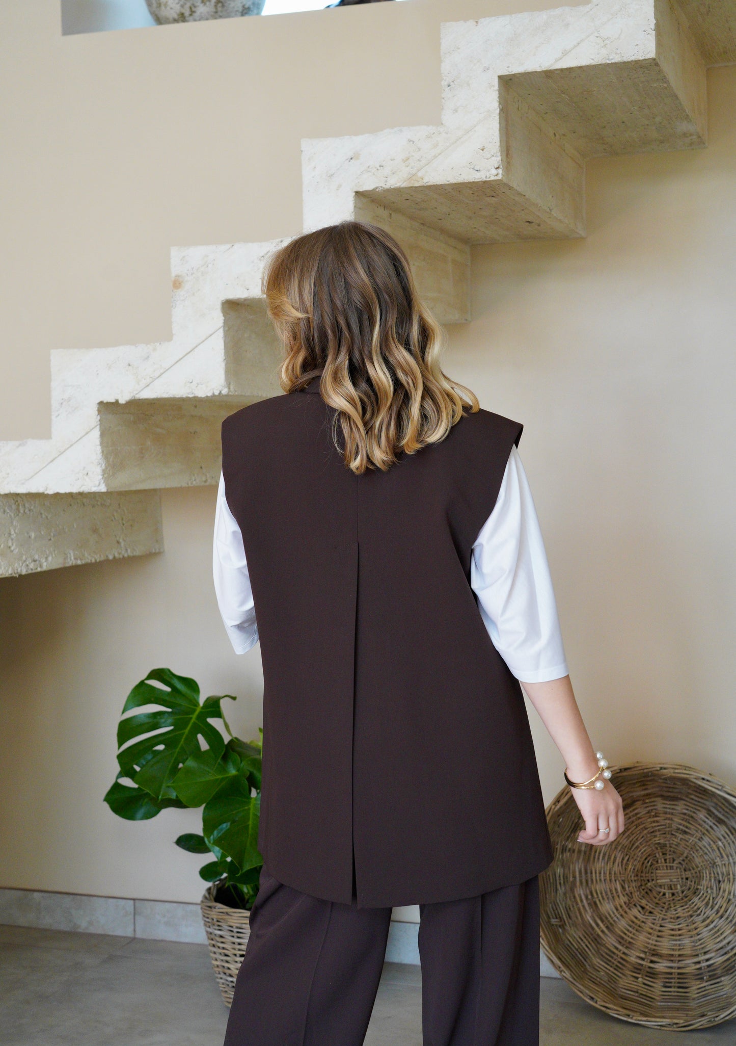 Blazer Impérial marron - Manches courtes - Modèle Henry