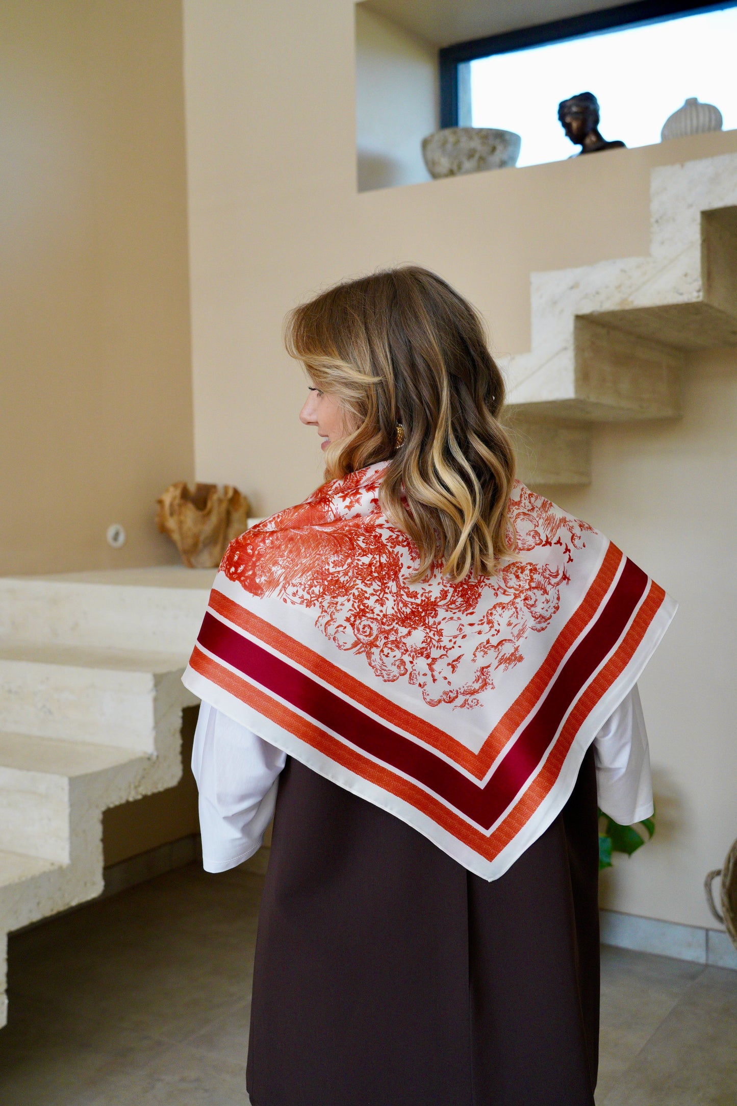 Foulard en soie - Modèle Caroline