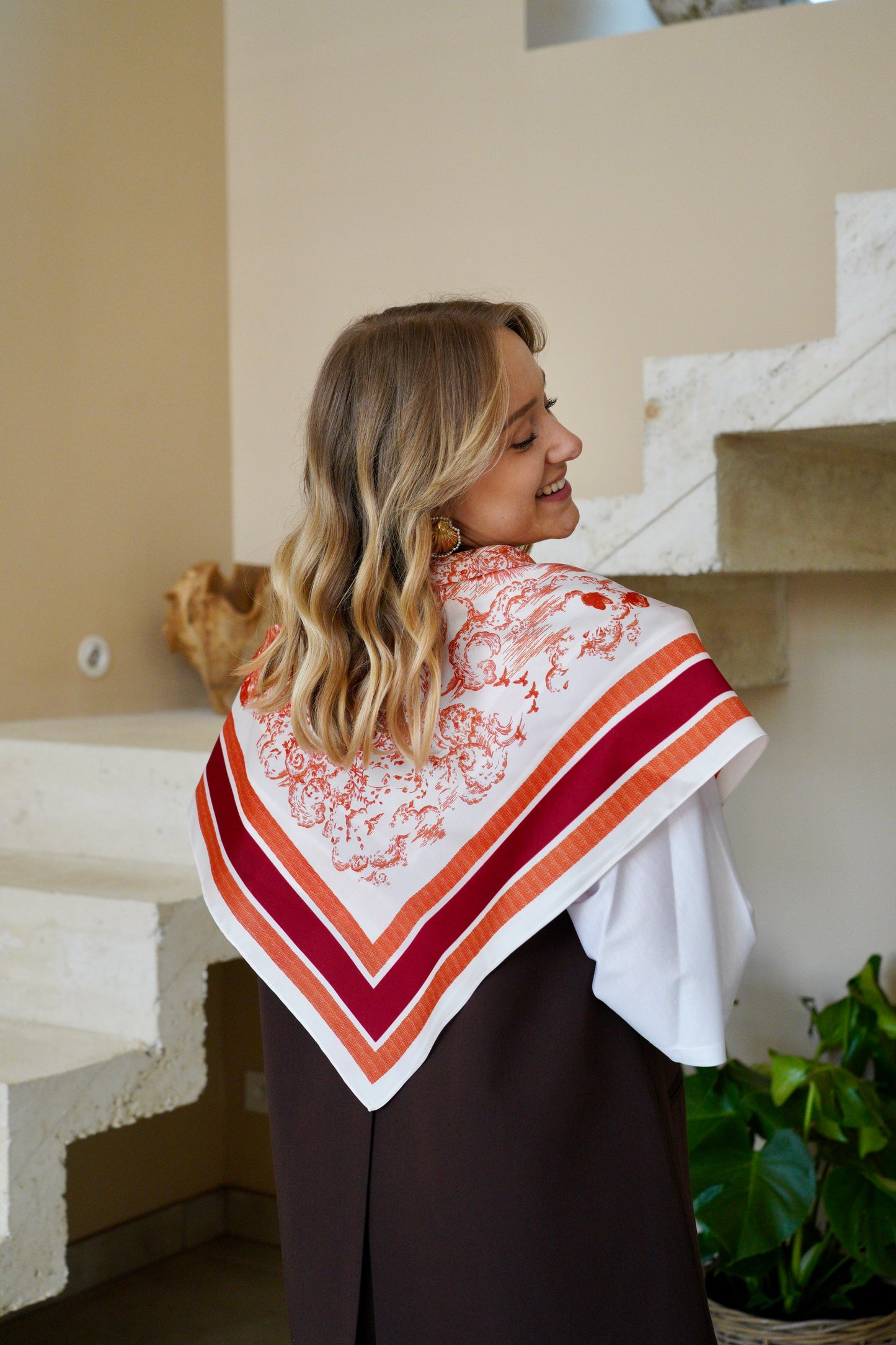 Foulard en soie - Modèle Caroline