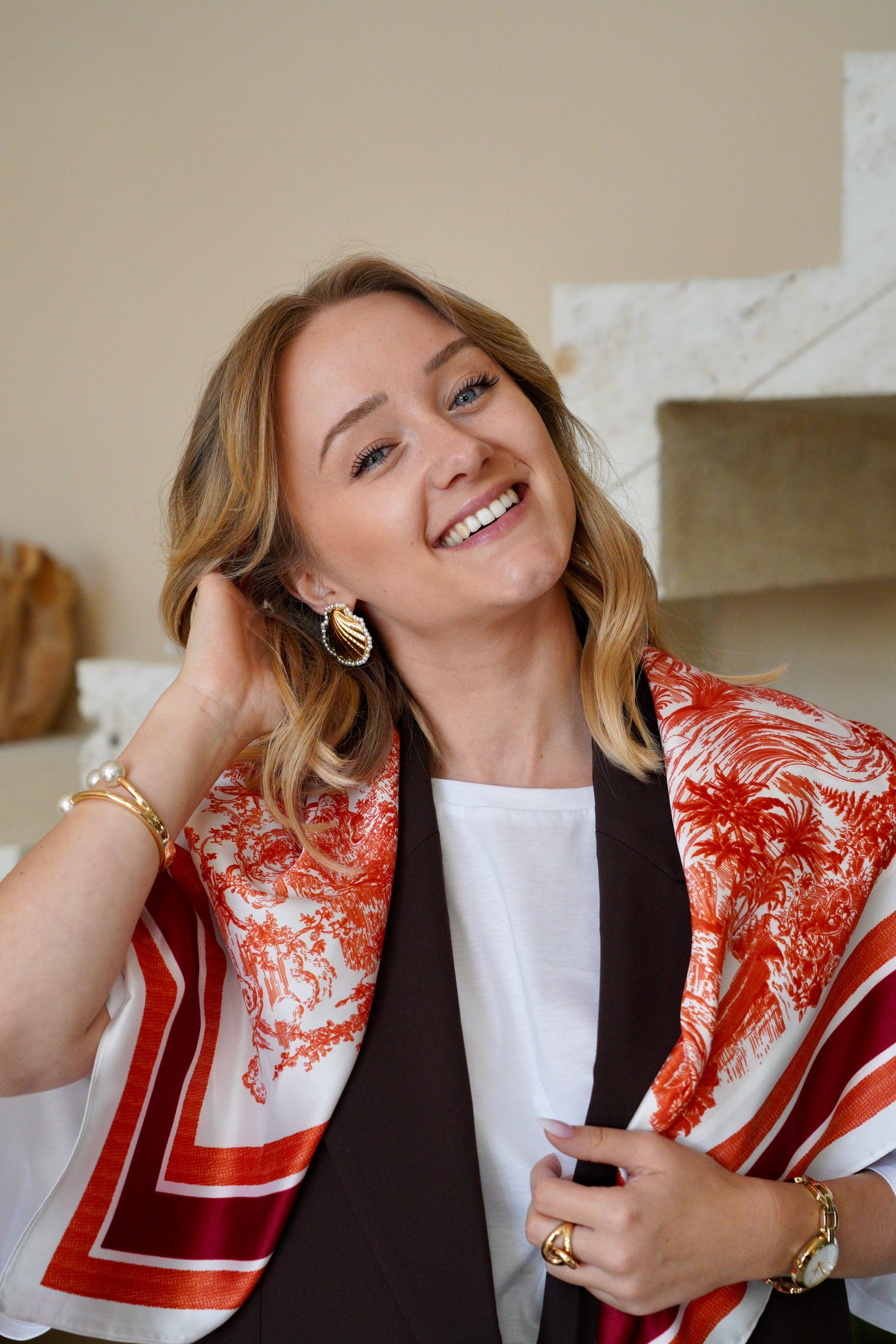 Foulard en soie - Modèle Caroline