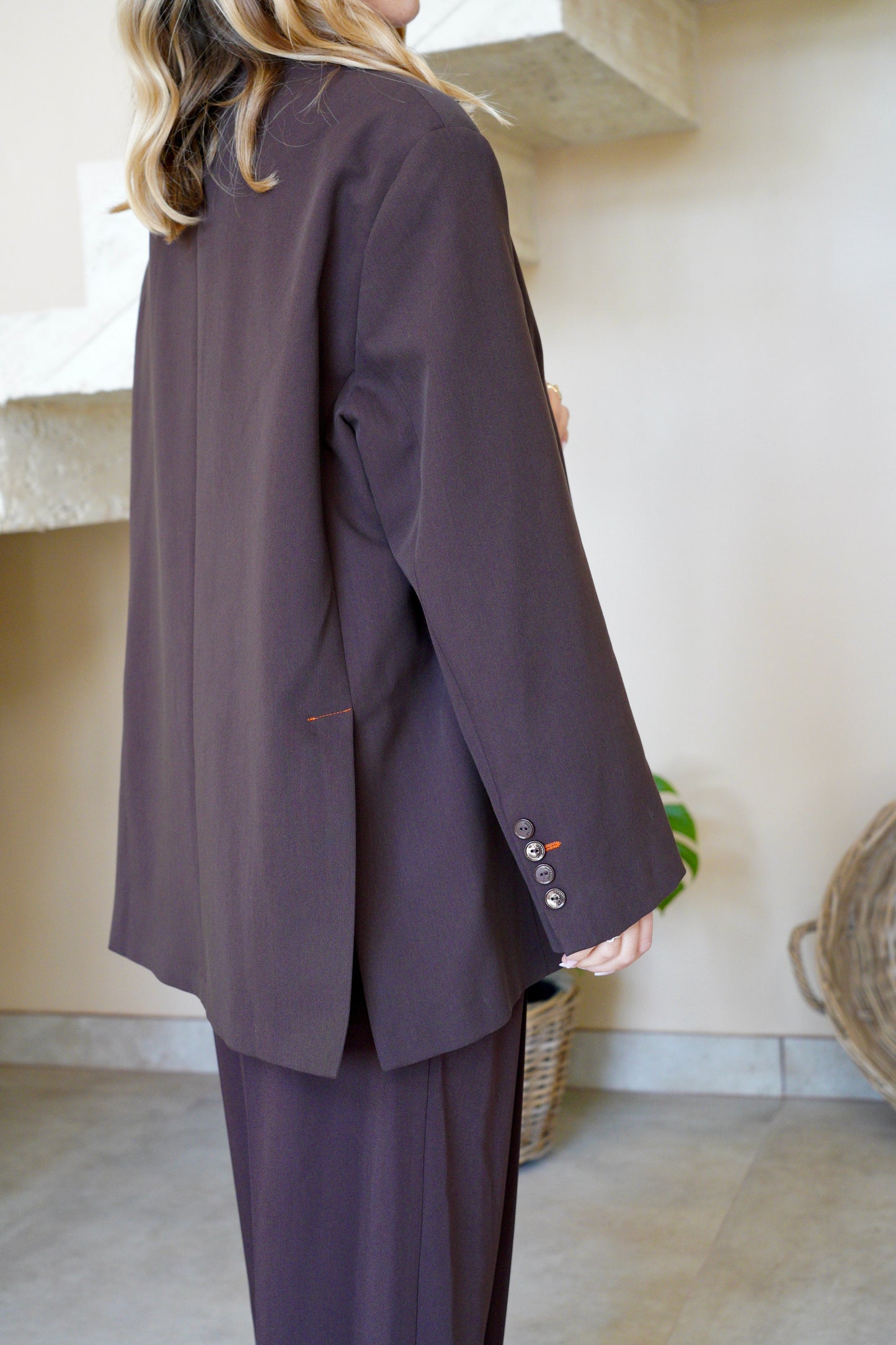 Blazer oversize Impérial - Modèle Âme - Marron